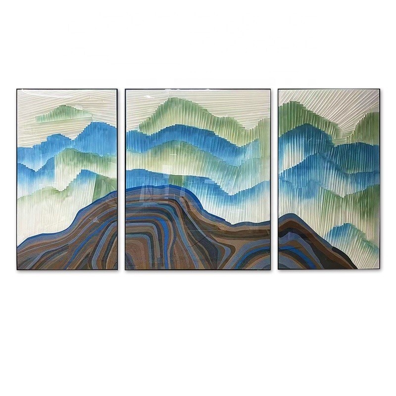 6 Color Print Abstract Still Life Wall Art 3D Handmade Framed Wall Painting Home Decor