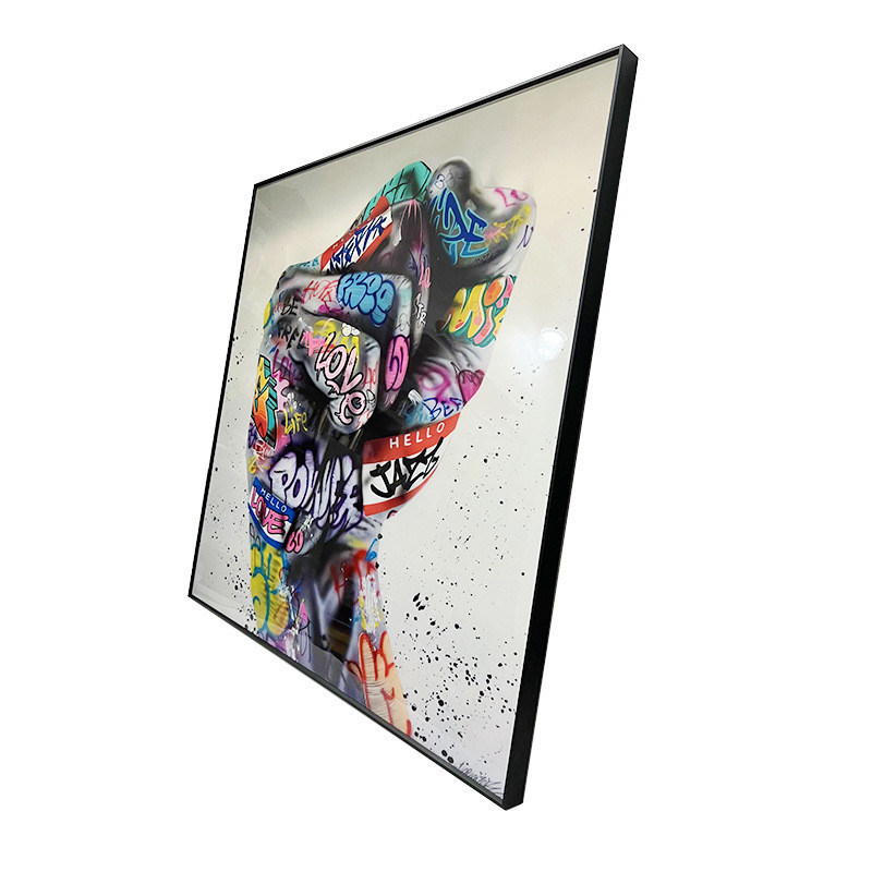 OEM ODM Graffiti Crystal Porcelain Painting Digital Print For Modern Living Room Decor